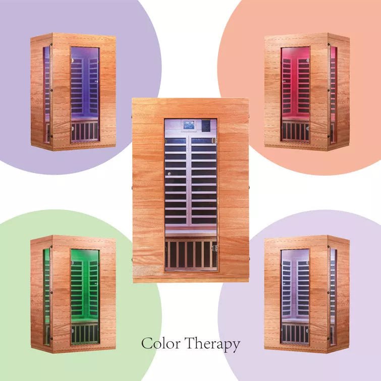 2-person Indoor Bluetooth Low EMF Far Infrared Saunas In Okoume & Hemlock Wood - The Sauna World