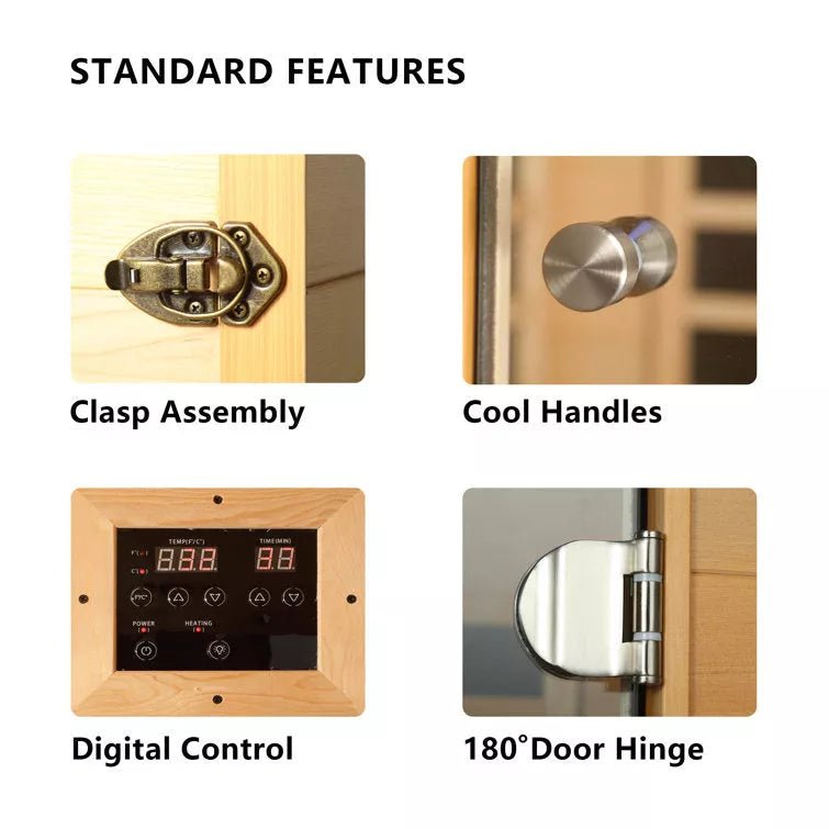 2-person Indoor Bluetooth Low EMF Far Infrared Saunas In Okoume & Hemlock Wood - The Sauna World