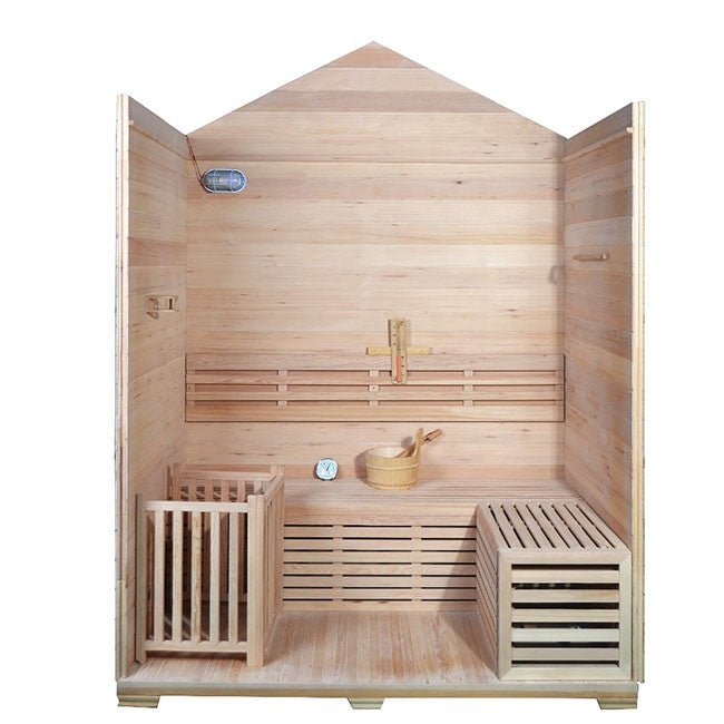 6 Person Modern Outdoor Cabin Sauna - The Sauna World