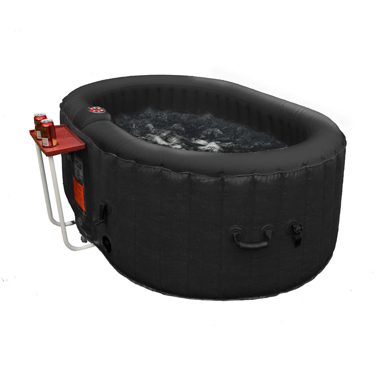 Aleko 2 Person Oval Inflatable Jetted Hot Tub with Drink Tray and Cover - 145 Gallon - The Sauna World