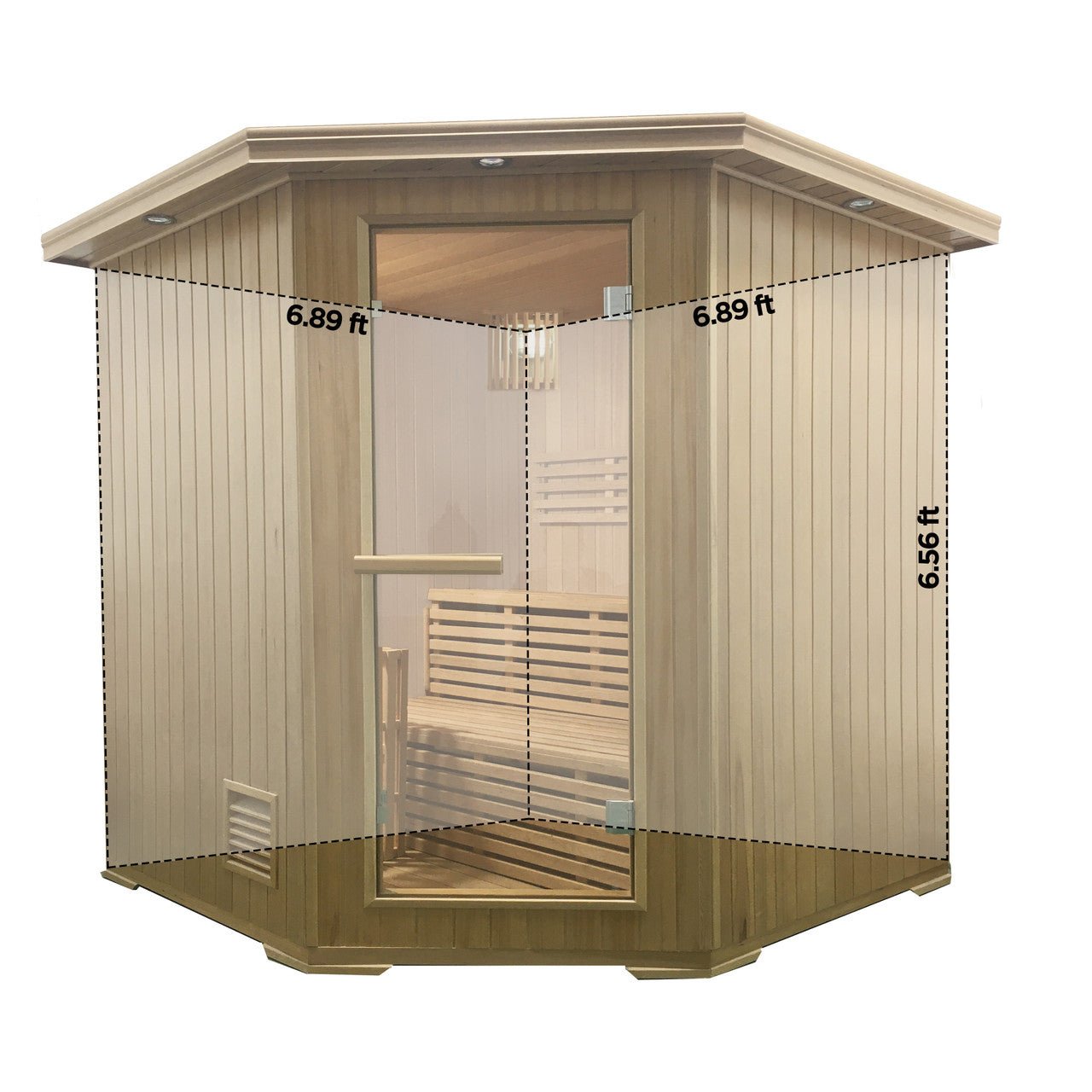 Aleko Canadian Hemlock Wet Dry Indoor Sauna - 6 kW ETL Certified Heater - 6 Person SKD6HEM-AP - The Sauna World