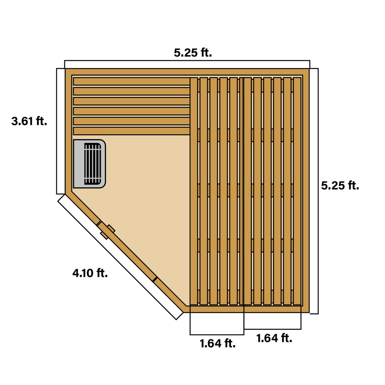 Aleko Canadian Hemlock Wet Dry Indoor Sauna - 6 kW ETL Certified Heater - 6 Person SKD6HEM-AP - The Sauna World