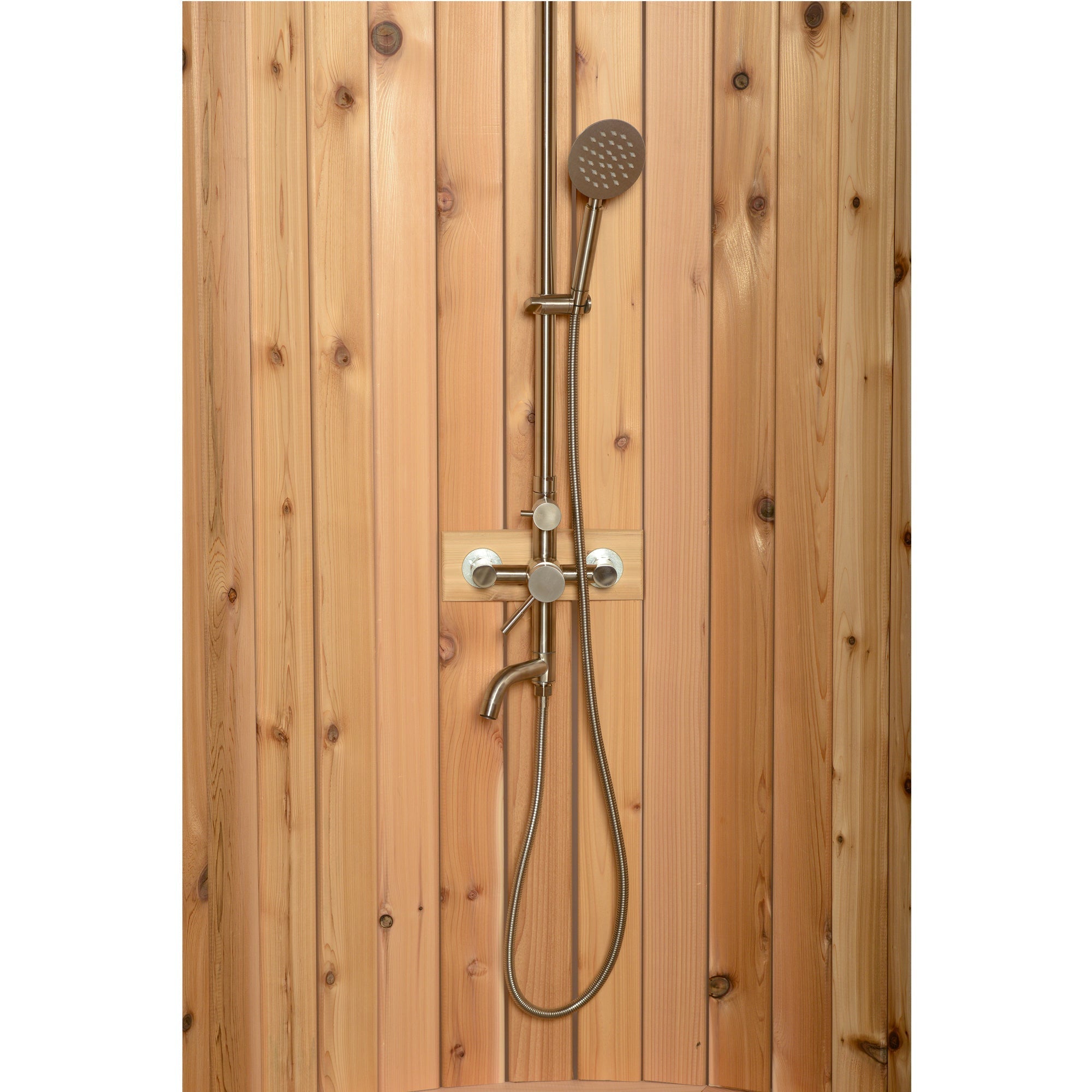 ALEKO Ellipse Curved Rinse Outdoor Shower - The Sauna World