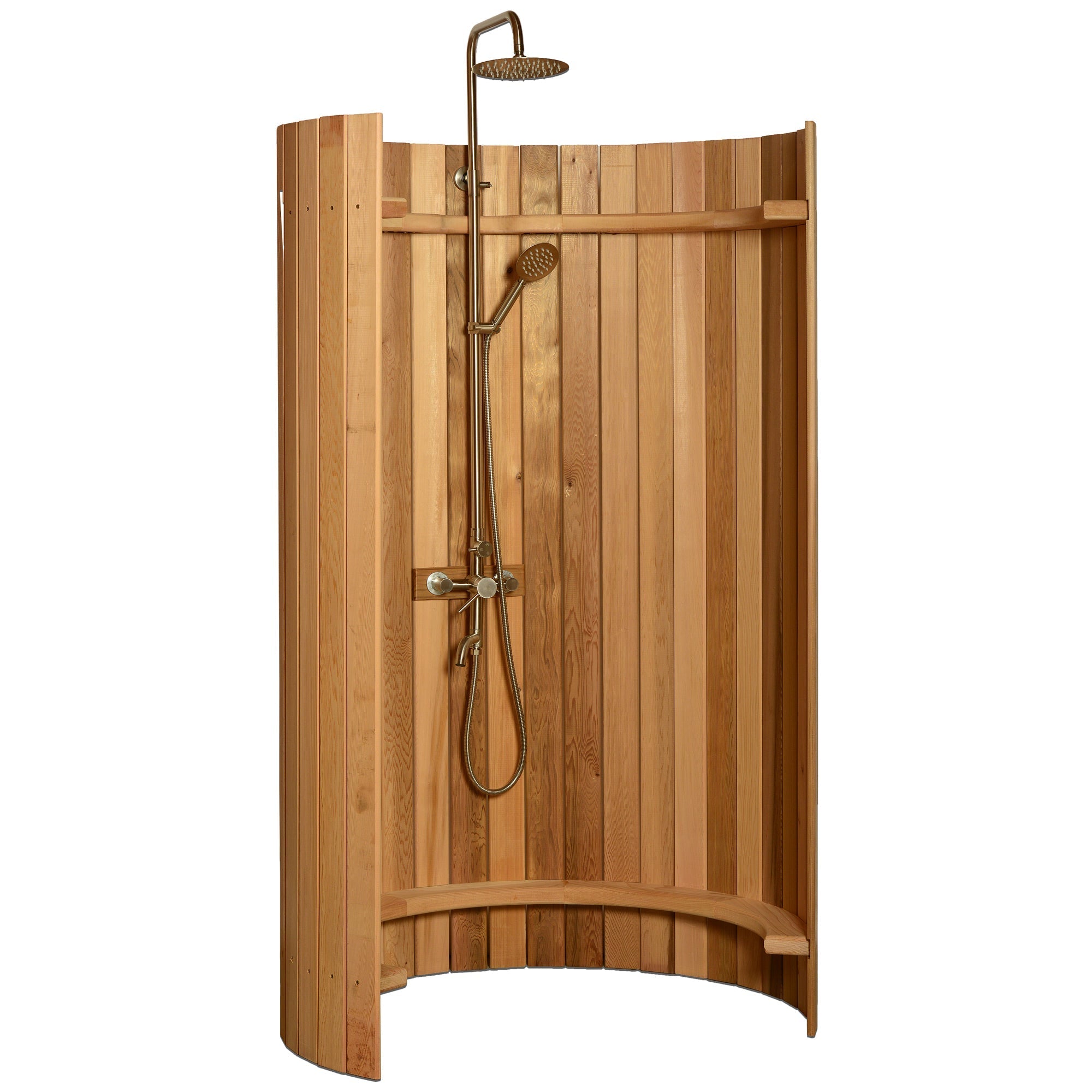 ALEKO Ellipse Curved Rinse Outdoor Shower - The Sauna World