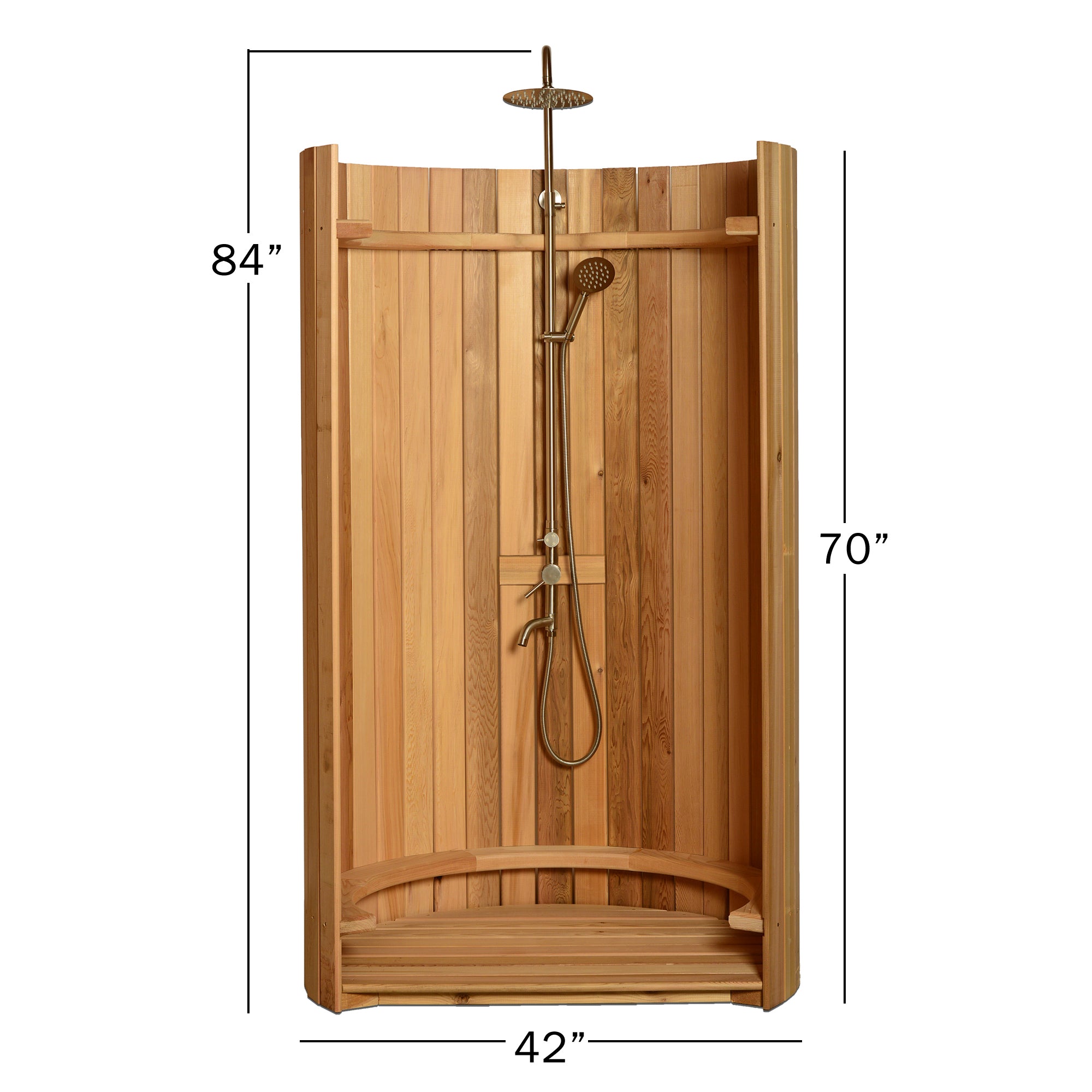 ALEKO Ellipse Curved Rinse Outdoor Shower - The Sauna World