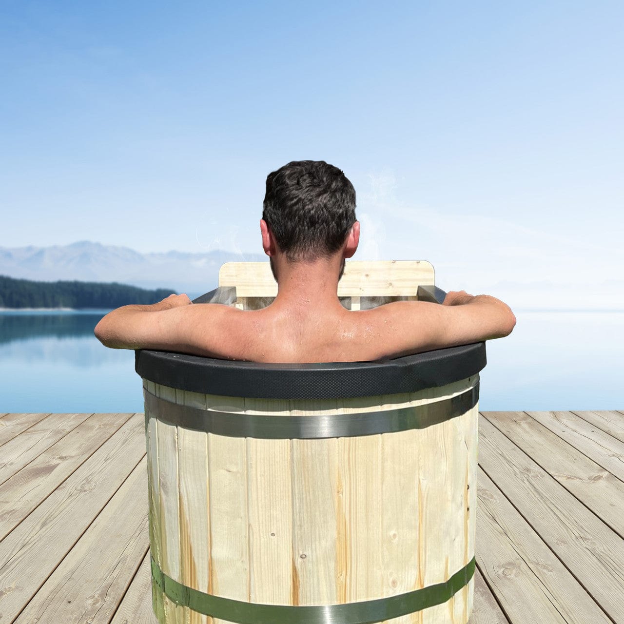 Aleko Natural Pine Hot Tub Hybrid - The Sauna World