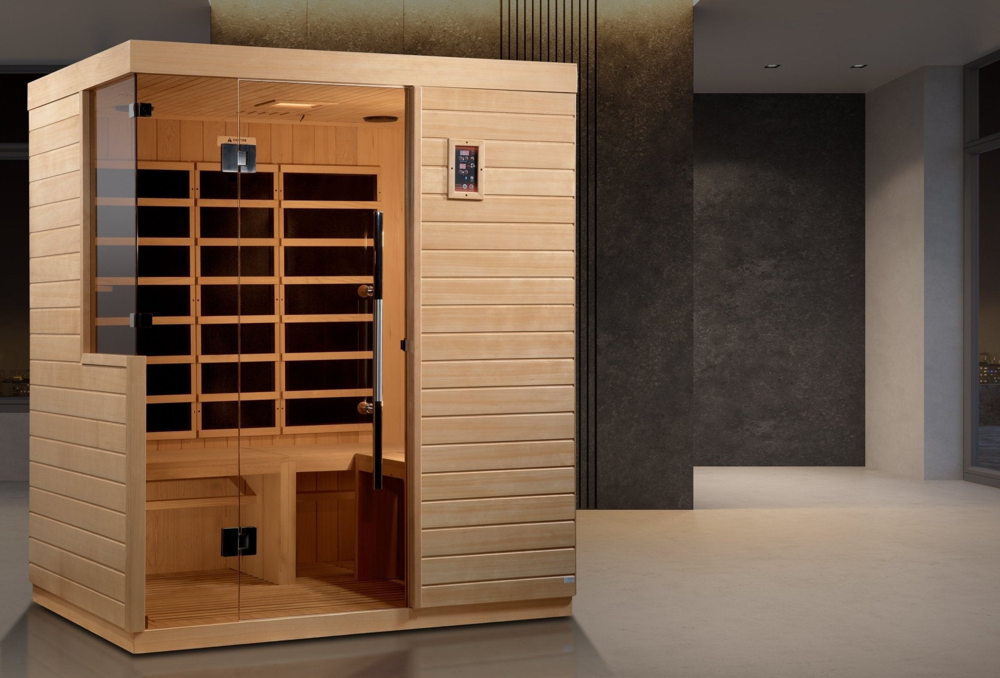 Bilbao 3 Person Ultra Low EMF FAR Infrared Sauna - The Sauna World