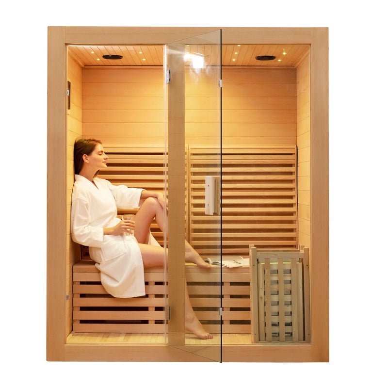 Canadian Hemlock Ozone Saunas And Steam Room For SPA Center - The Sauna World