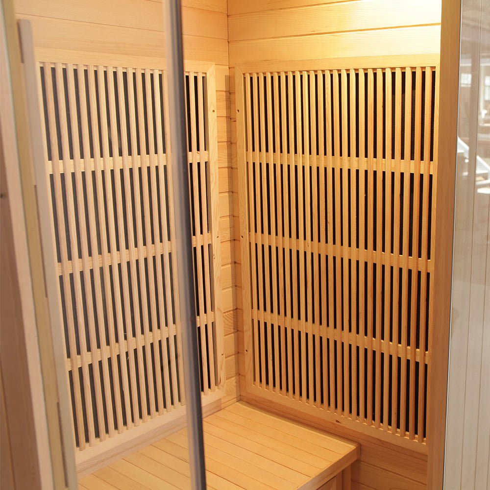 Carbon Heaters Glass Door Infrared Sauna Room - The Sauna World