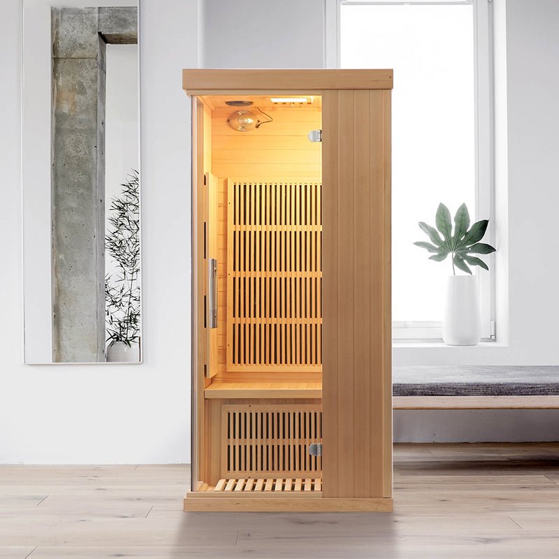 Carbon Heaters Glass Door Infrared Sauna Room - The Sauna World