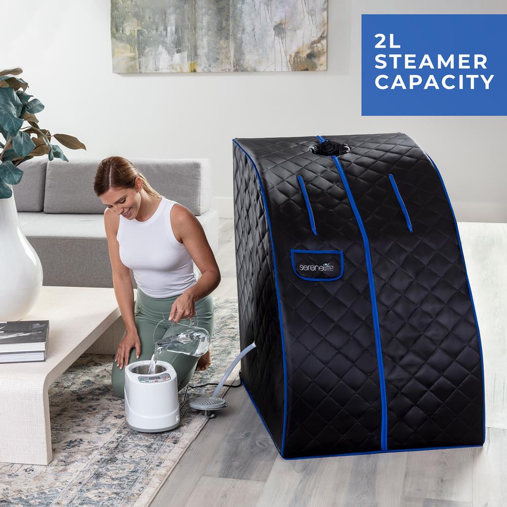 Compact & Portable Steam Sauna SLISAU60BK - The Sauna World