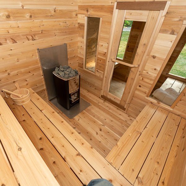 Dundalk Leisure Craft Candian Timber Georgian Cabin Sauna with Changeroom - The Sauna World