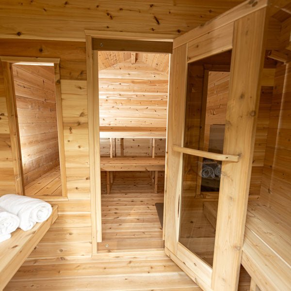 Dundalk Leisure Craft Candian Timber Georgian Cabin Sauna with Changeroom - The Sauna World