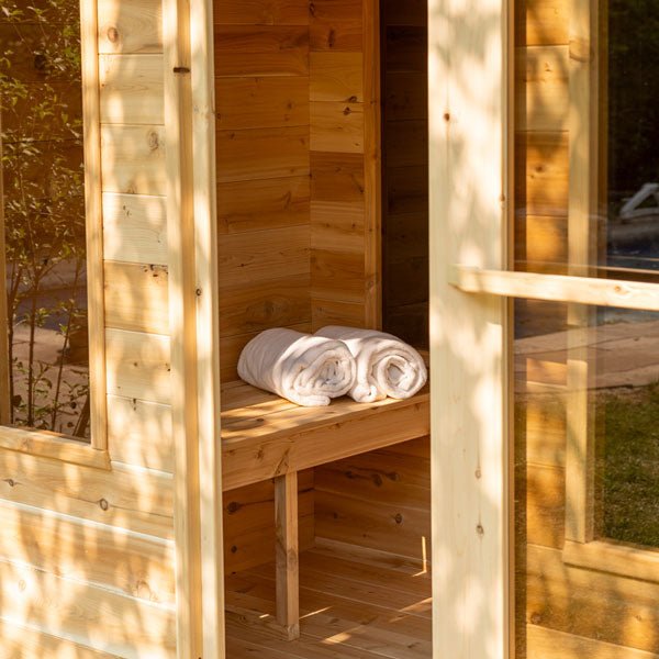 Dundalk Leisure Craft Candian Timber Georgian Cabin Sauna with Changeroom - The Sauna World