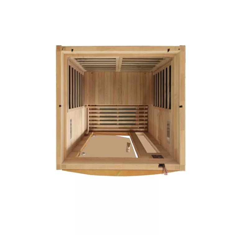 Dynamic Infrared Single Person Indoor Bluetooth Compatible FAR Infrared Sauna with Remote Control in Hemlock - The Sauna World