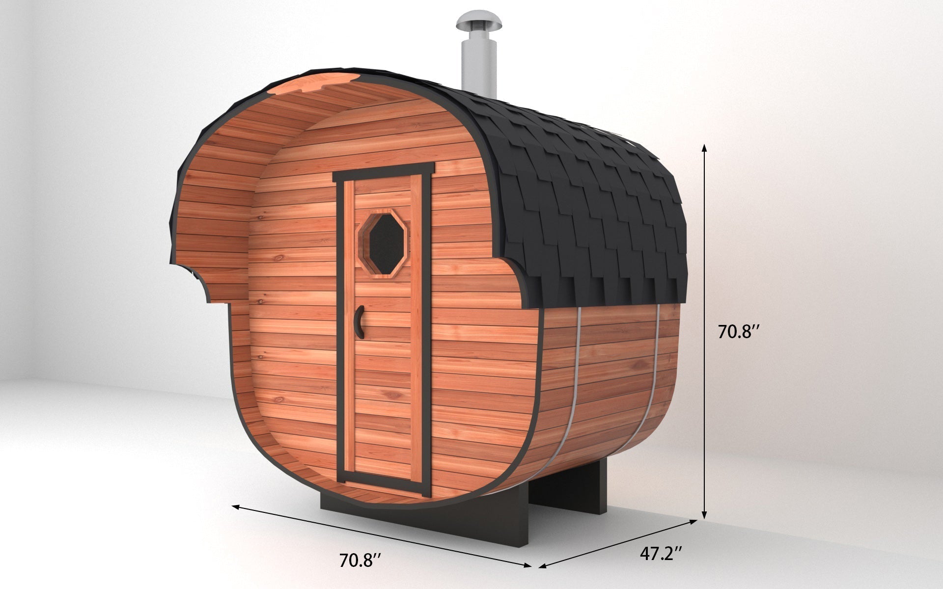 Economy Outdoor Barrel Sauna（2-6 people） - The Sauna World