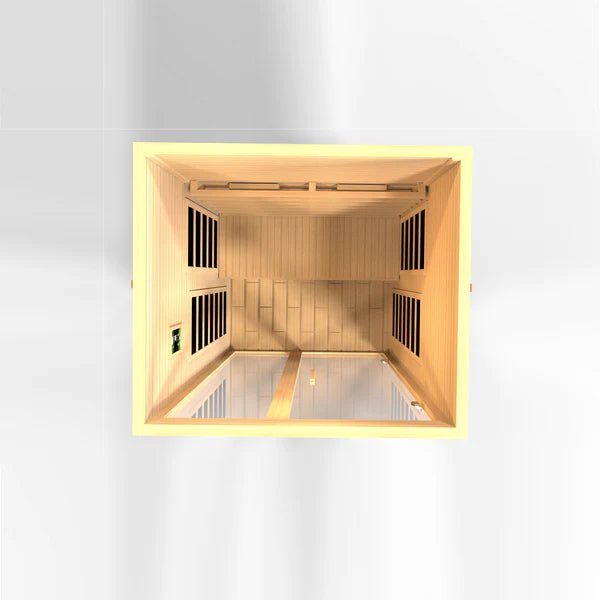 Golden Design Santiago 2 Person Full Spectrum Infrared Sauna - Canadian Hemlock - The Sauna World