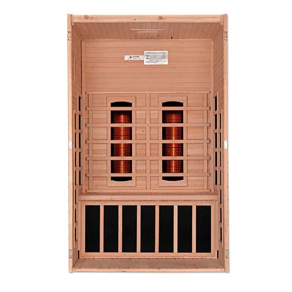 Golden Design Santiago 2 Person Full Spectrum Infrared Sauna - Canadian Hemlock - The Sauna World