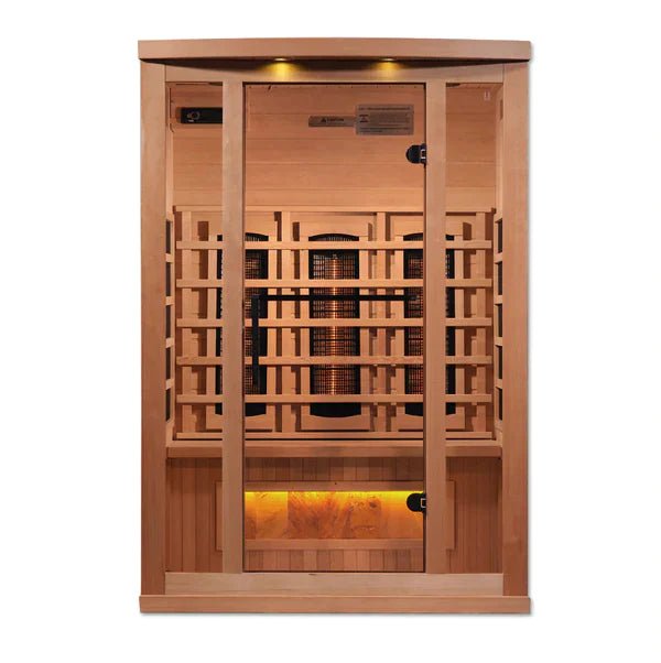 Golden Designs 2 Person Full Spectrum Sauna with Himalayan Salt - The Sauna World