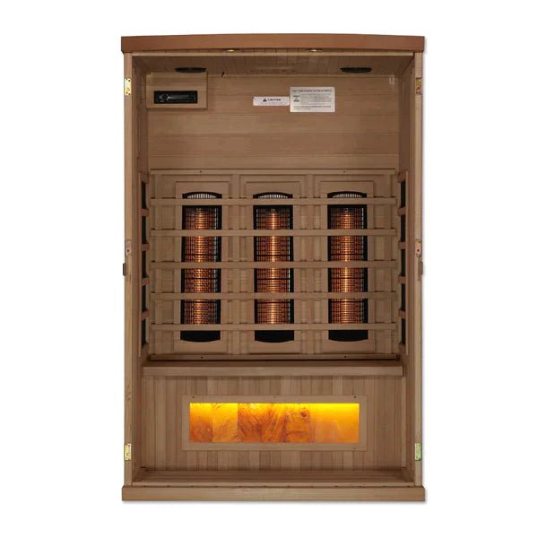 Golden Designs 2 Person Full Spectrum Sauna with Himalayan Salt - The Sauna World