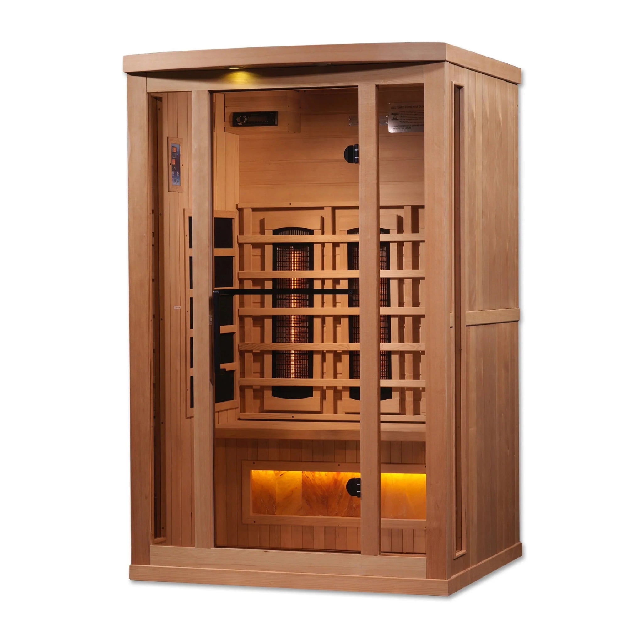 Golden Designs 2 Person Full Spectrum Sauna with Himalayan Salt - The Sauna World