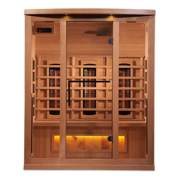 Golden Designs 3 Person Full Spectrum Sauna with Himalayan Salt - The Sauna World