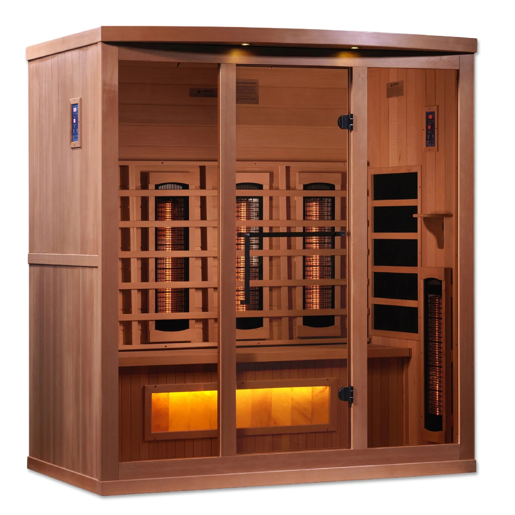 Golden Designs 4 Person Full Spectrum Sauna with Himalayan Salt - The Sauna World