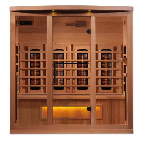 Golden Designs 4 Person Full Spectrum Sauna with Himalayan Salt - The Sauna World