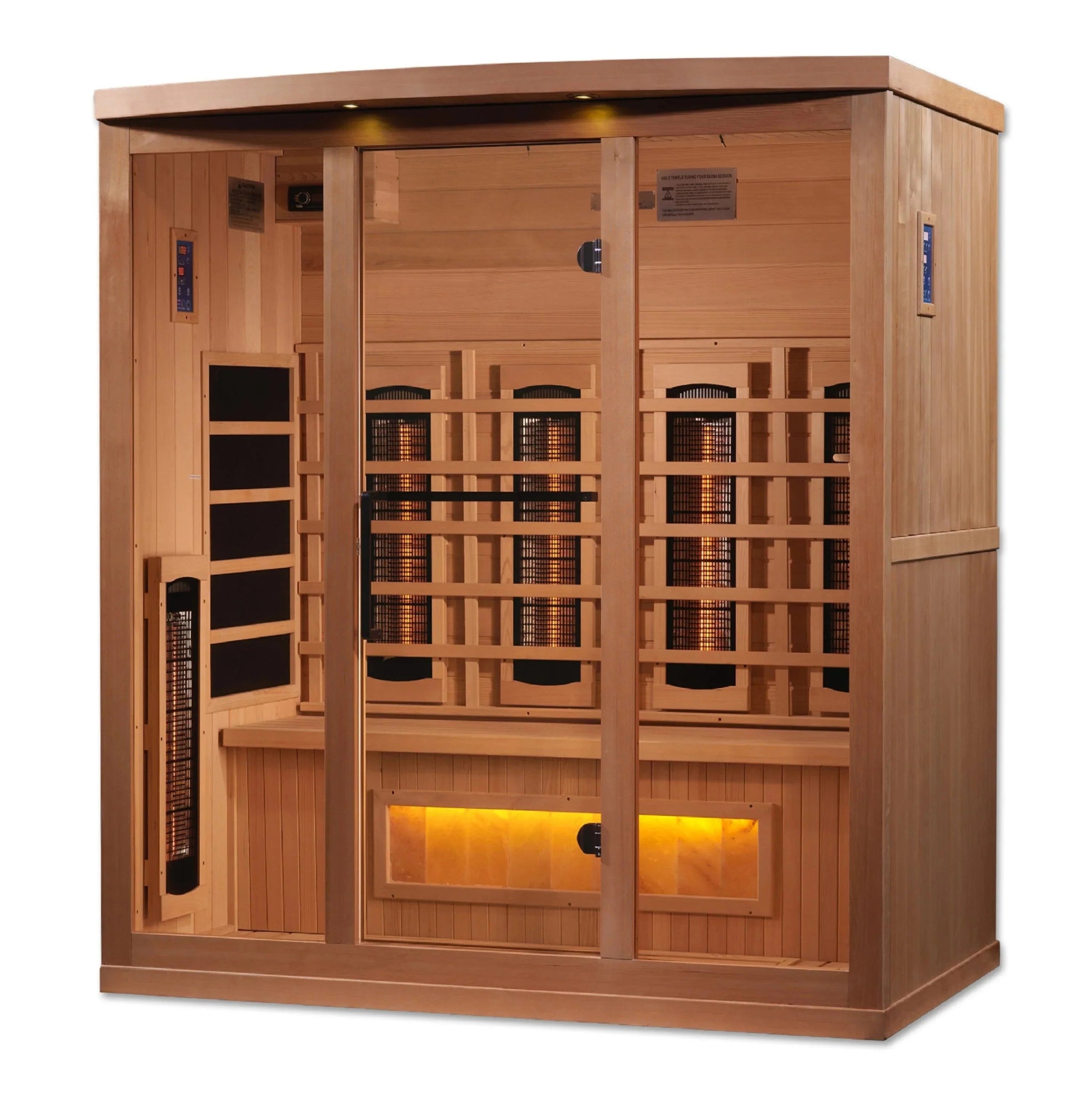 Golden Designs 4 Person Full Spectrum Sauna with Himalayan Salt - The Sauna World