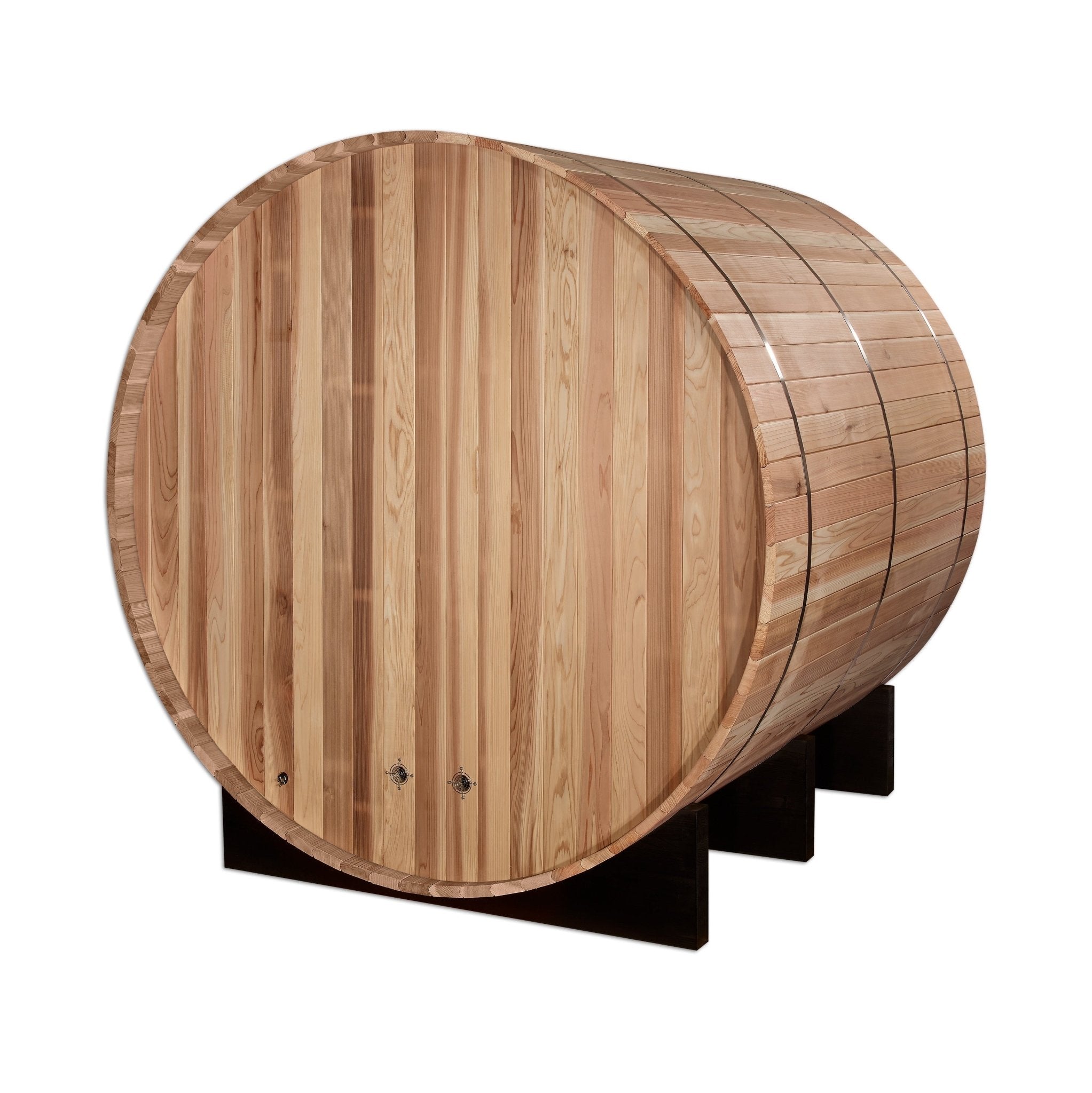 Golden Designs "Arosa" 4 Person Barrel Traditional Sauna - Pacific Cedar - The Sauna World