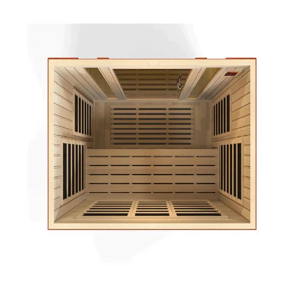 Golden Designs Bellagio - 3 Person Low EMF FAR Infrared Sauna - The Sauna World