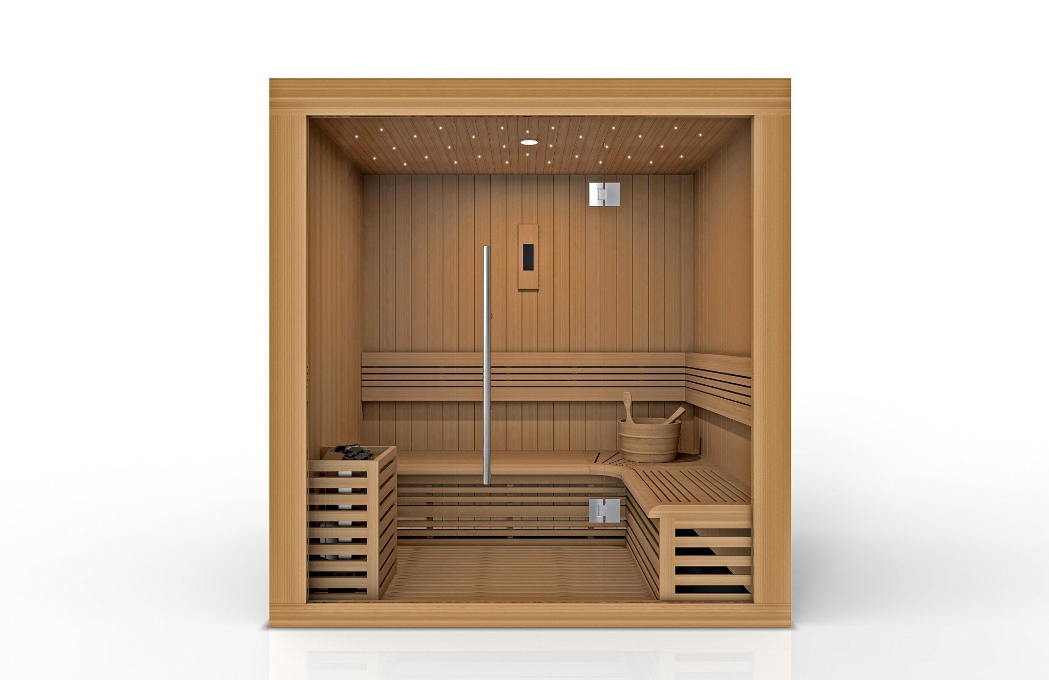 Golden Designs "Copenhagen Edition" 3 Person Traditional Steam Sauna - Canadian Red Cedar - The Sauna World