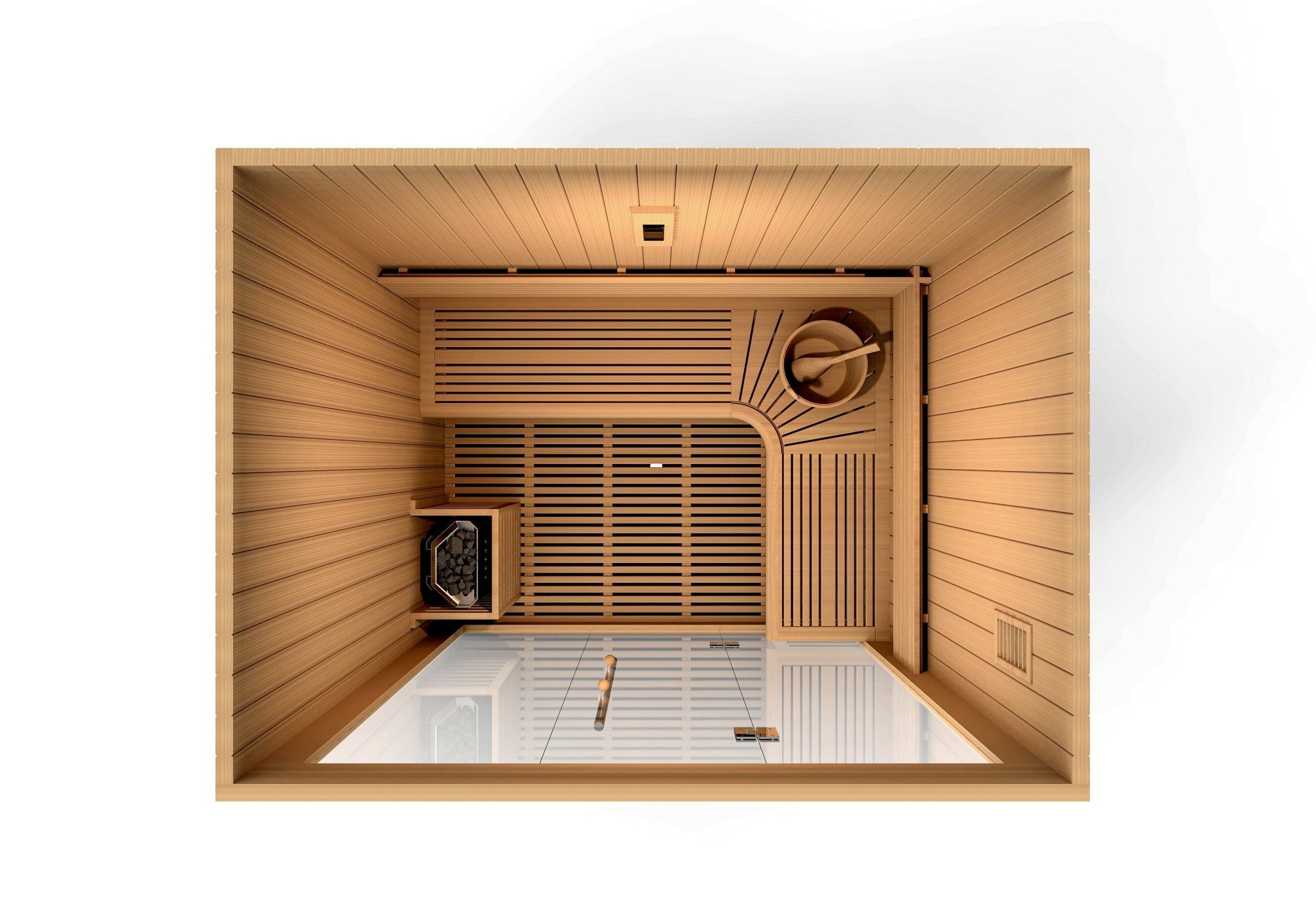 Golden Designs "Copenhagen Edition" 3 Person Traditional Steam Sauna - Canadian Red Cedar - The Sauna World