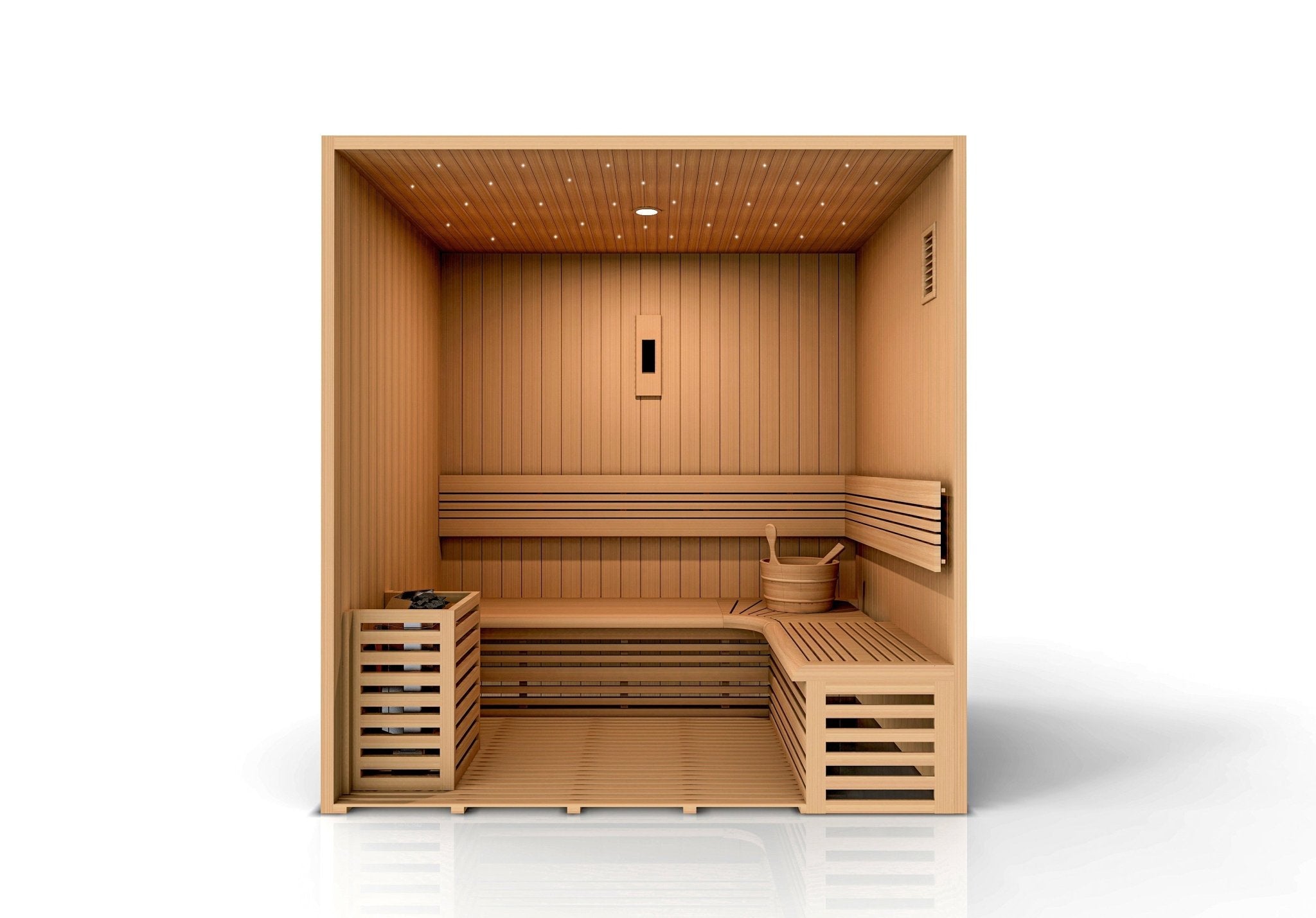 Golden Designs "Copenhagen Edition" 3 Person Traditional Steam Sauna - Canadian Red Cedar - The Sauna World