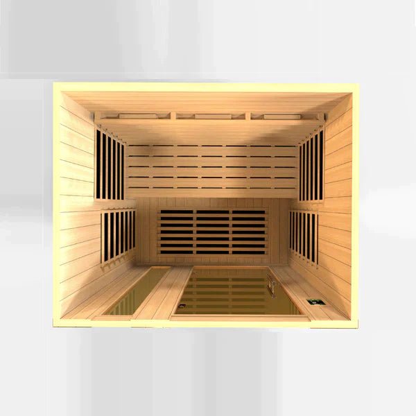 Golden Designs Lugano - 3 Person Low EMF FAR Infrared Sauna - The Sauna World