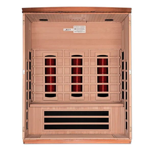 Golden Designs Lugano - 3 Person Low EMF FAR Infrared Sauna - The Sauna World