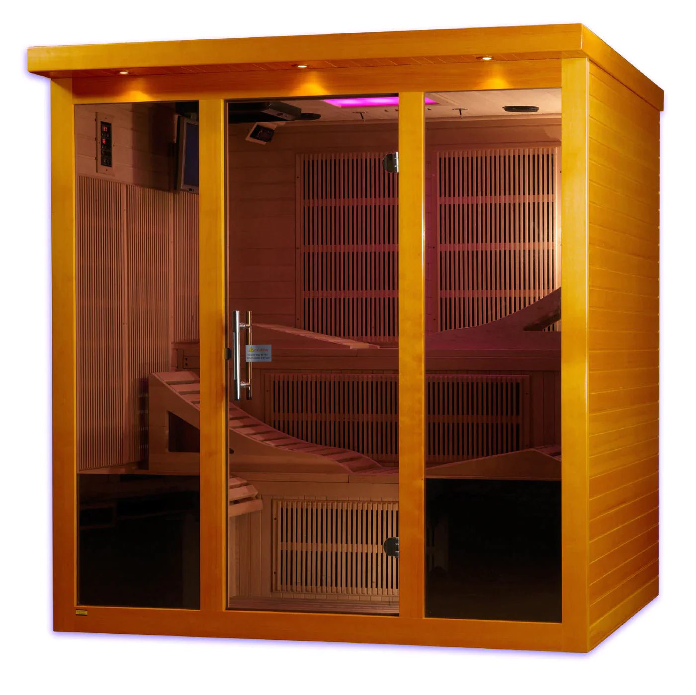 Golden Designs Monaco - 6 Person Near Zero EMF FAR Infrared Sauna - The Sauna World