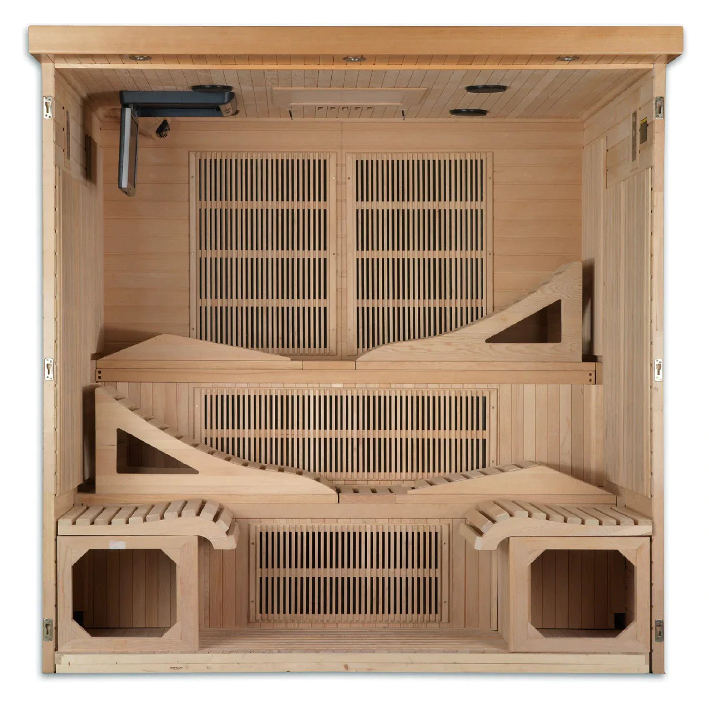 Golden Designs Monaco - 6 Person Near Zero EMF FAR Infrared Sauna - The Sauna World