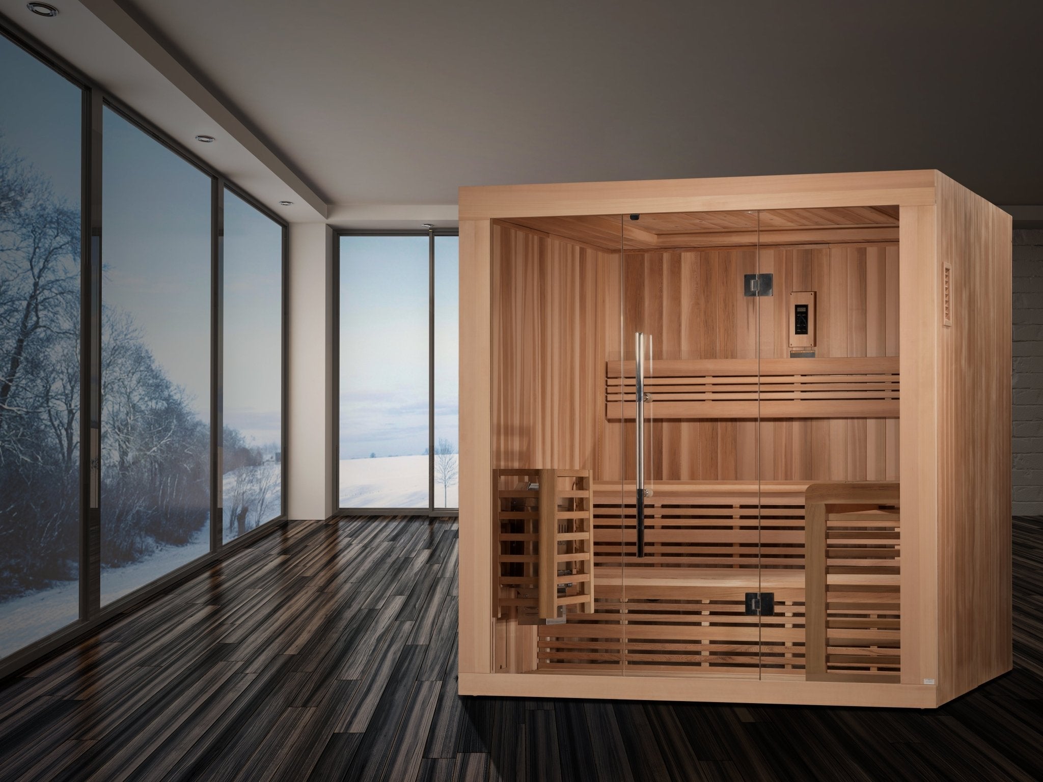 Golden Designs "Osla Edition" 6 Person Traditional Steam Sauna - Canadian Red Cedar - The Sauna World