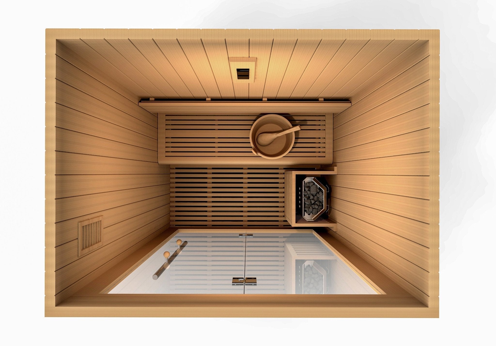 Golden Designs "Sundsvall Edition" 2 Person Traditional Steam Sauna - Canadian Red Cedar - The Sauna World