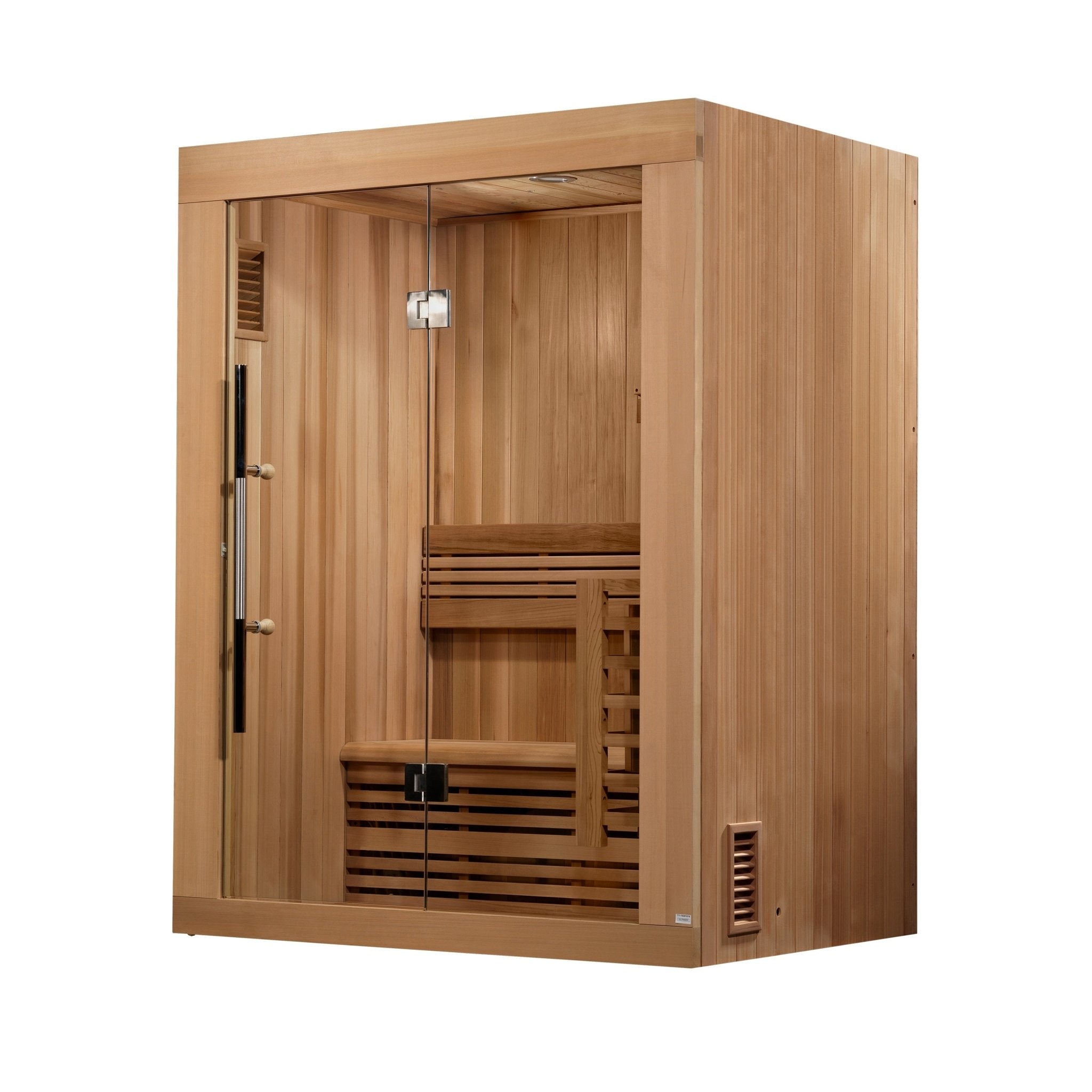 Golden Designs "Sundsvall Edition" 2 Person Traditional Steam Sauna - Canadian Red Cedar - The Sauna World