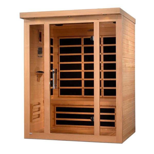 Golden Designs Vila 3 Person Ultra Low EMF FAR Infrared Sauna - The Sauna World