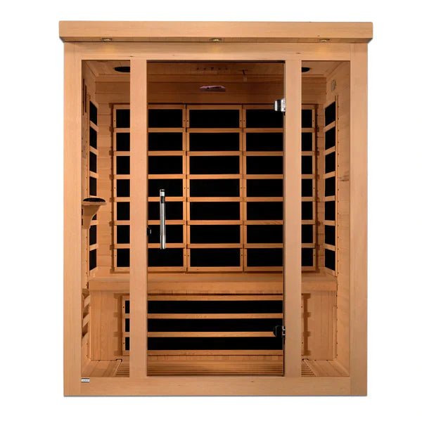 Golden Designs Vila 3 Person Ultra Low EMF FAR Infrared Sauna - The Sauna World