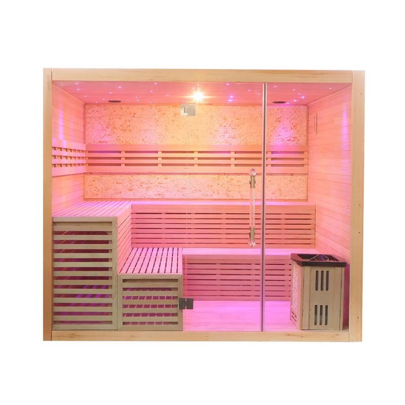 Hemlock / Red Cedar Indoor Therapy Wood Steam Sauna Rooms（Double Bench） - The Sauna World