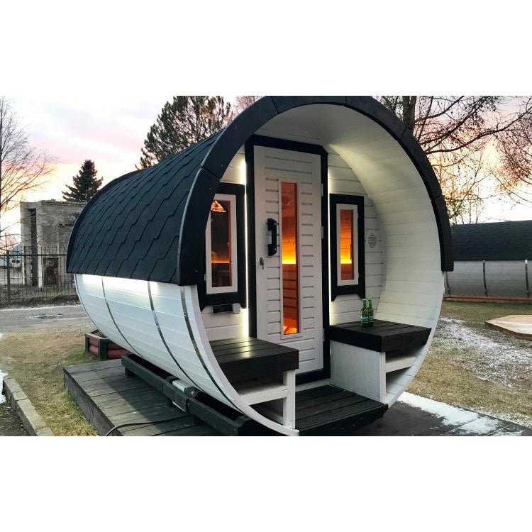 Hemlock Wood Garden Barrel Sauna - The Sauna World