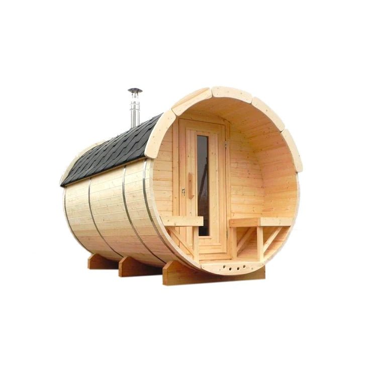 Hemlock Wood Garden Barrel Sauna - The Sauna World