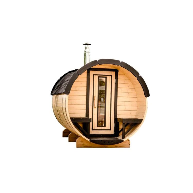 Hemlock Wood Garden Barrel Sauna - The Sauna World