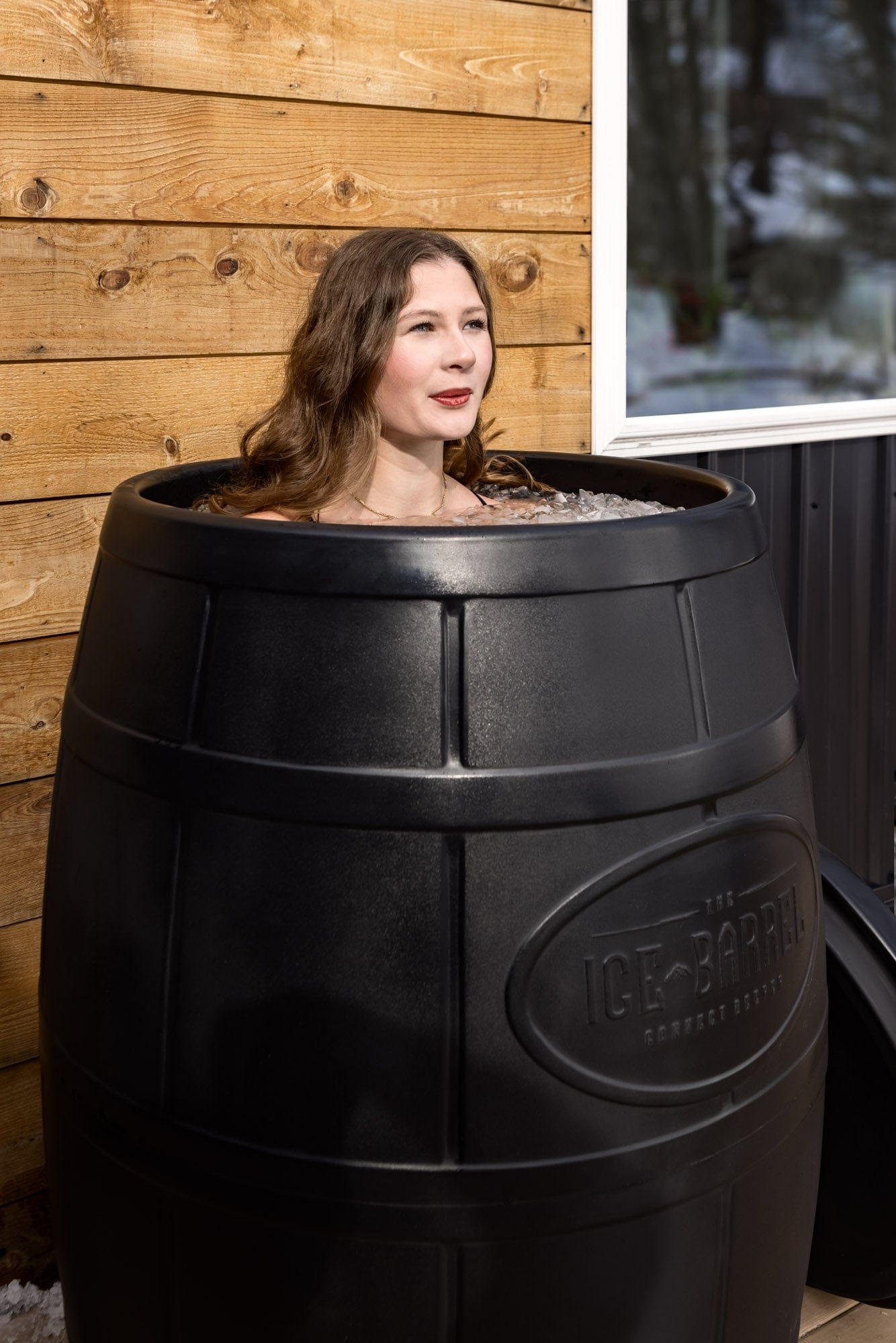 Ice Barrel | Ice Bath W/ Steps & Lid - The Sauna World