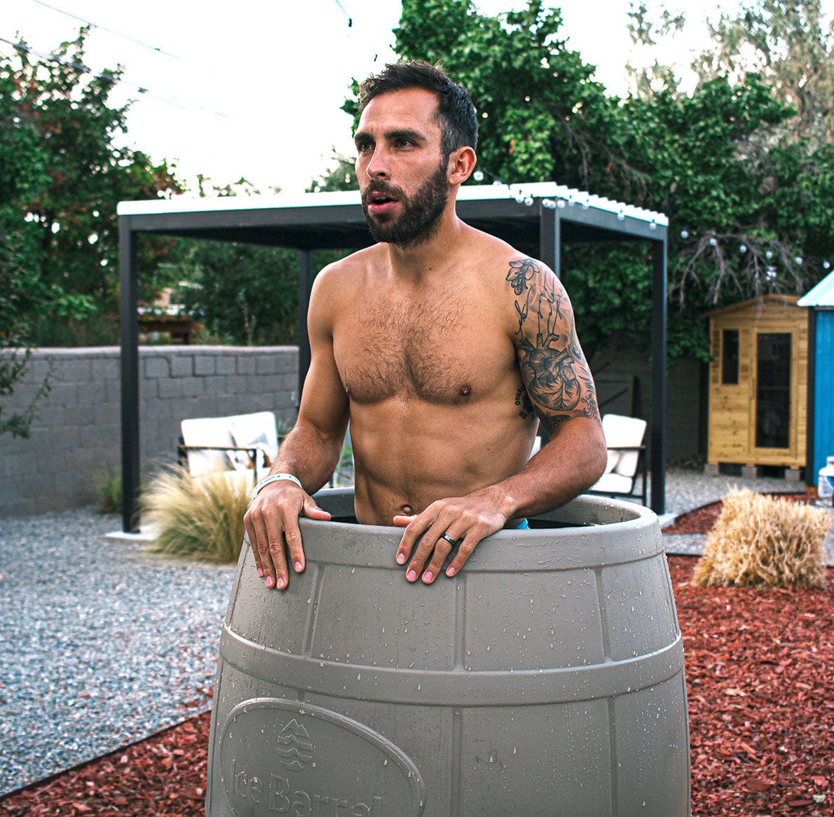 Ice Barrel | Ice Bath W/ Steps & Lid - The Sauna World