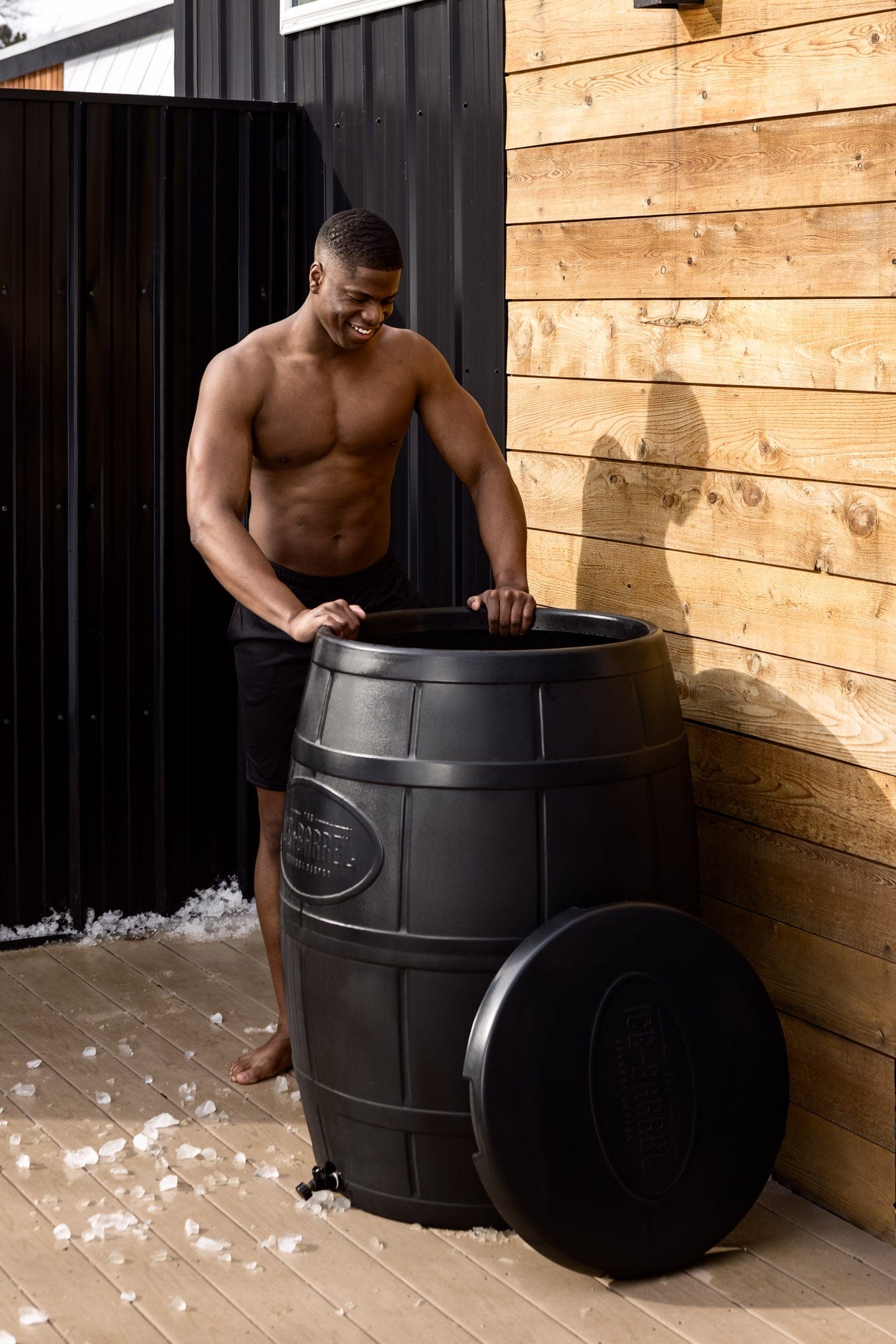 Ice Barrel | Ice Bath W/ Steps & Lid - The Sauna World